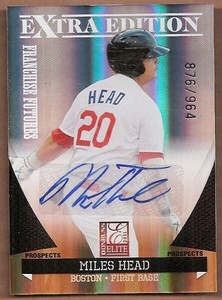 2011 Donruss Elite Extra Ed Franchise Futures Signatures #188 Miles Head/964