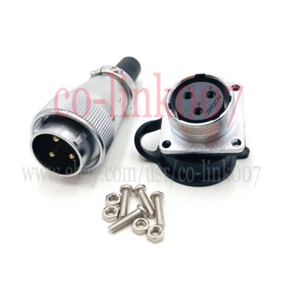 3 Pin connector, WS24 Aviation industrial High Voltage Electric Auto Plug  - Image 1 of 4