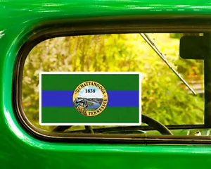 DECALCOMANIA BANDIERA CHATTANOOGA TENNESSEE 2 adesivi Bogo per paraurti auto spedizione gratuita - Foto 1 di 1