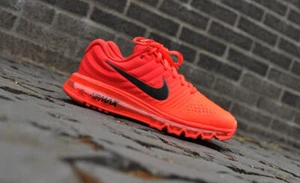 Nike Air Max 2017 Bright Crimson Black 849559-602 Mens Size 9.5 Running Shoes - Picture 1 of 8