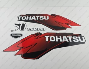 Juego de calcomanías de motor fueraborda de dos tiempos Tohatsu 50 HP reproducción 50 HP - Imagen 1 de 4