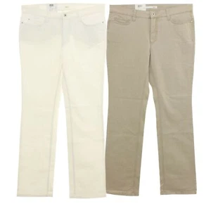 Jeans Mac Angela Stretch Para Mujer Pantalones Super Slim Blancos Talla 34 36 46 - Picture 1 of 4