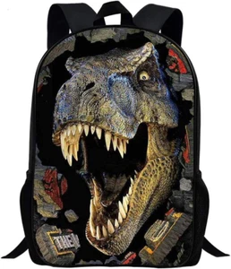 Dinosaur Print Polyester School Bag Rucksack Backpack for Boys - Picture 1 of 7