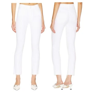 Mother Denim Mid Rise Dazzler Ankle Step Fray Jeans White Fairest of All Size 28 - Picture 1 of 9