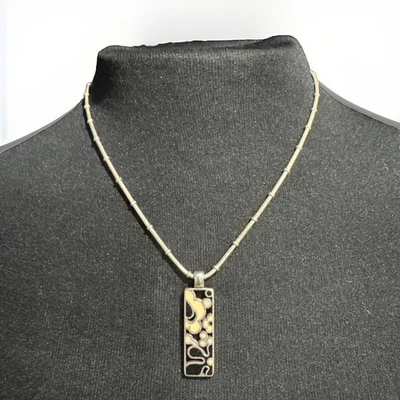 Collar Colgante BRIGHTON Reversible Floral Esmaltado Posiblemente Retirado Foto 1 de 4