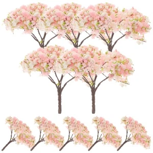 10 Pcs Mini Tree Man Cherry Flower Blossom Flowers Artificial - Picture 1 of 10
