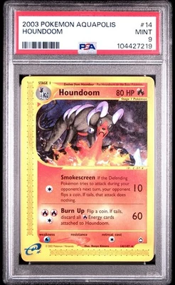 2003 Pokemon Card Houndoom 14/147 Rare Aquapolis PSA 9 NM-MT - Image 1 of 3