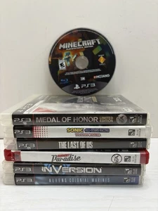 Sony PS3 Game Lot (7) The Last of Us, Minecraft, Sonic, Medal of Honor + More - Picture 1 of 8