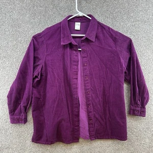 Blair Women's Jacket Size XLG Purple Long Sleeve Button Collared - Picture 1 of 10