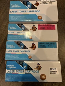 4er Pack Farbtonerkartuschen Set für Dell E525W E525 525 Farblaserdrucker - Bild 1 von 2