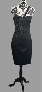 Next Black Bow One Strap Special Occasion Dress Size Uk 8 BNWT - Picture 1 of 9