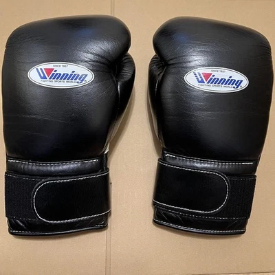 Winning Boxhandschuhe 16 oz CO-MS-600B schwarz Profi Bandtyp gebraucht - Bild 1 von 4