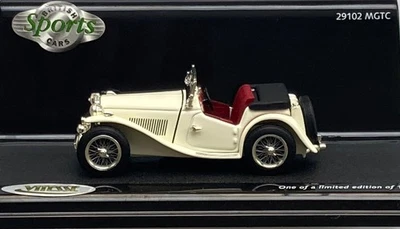 1/43 Vitesse 29102 MG MGTC en crema, RHD, asientos rojos y cubierta Tonneau negra edición limitada Foto 1 de 4
