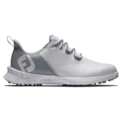 Nuevo FootJoy Golf Damas FJ Fuel Zapatos Sin Tacos Blanco/Gris/Lila Talla 5 Mediano Foto 1 de 4