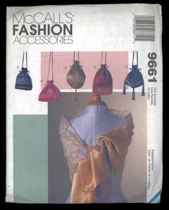 McCALL'S FASHION Accessories 9661* 1998 SCARVE & DRAWSTRING BAG uncut - Picture 1 of 5