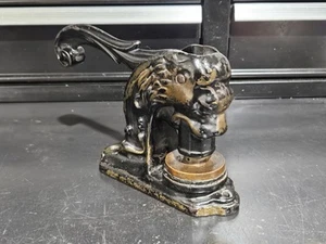 Antikes figürliches Löwen Notar Presse Siegel #480 von I.O.B.A. NEW BRUNSWICK N.J. LODGE - Bild 1 von 15