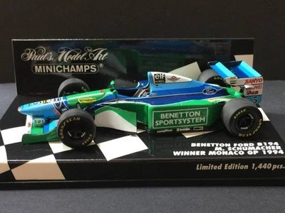 Minichamps 1/43 Benetton Ford B194 1994 Monaco GP Winner M Schumacher F1 - Immagine 1 di 4