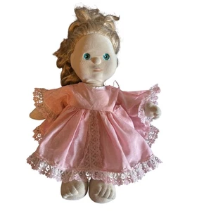 Mattel My Child 1985 vintage Cloth Baby Girl Doll pink dress - Picture 1 of 15