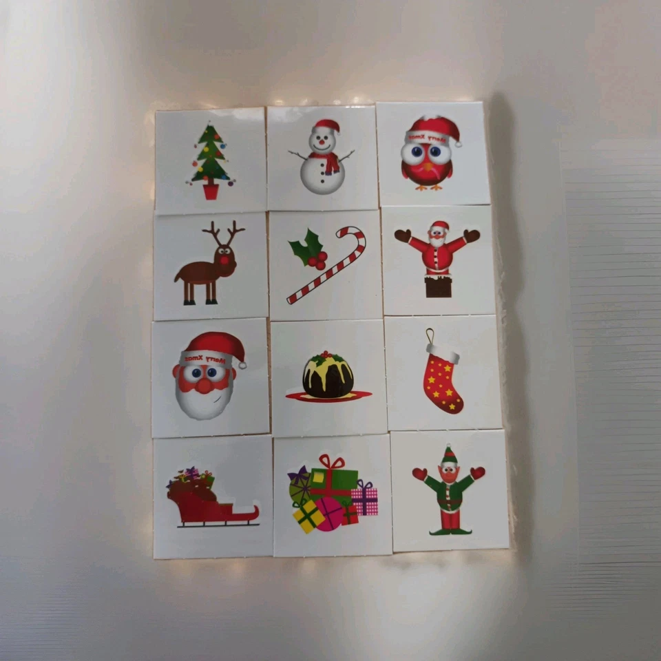 36 rellenos de medias baratos de transferencia de tatuajes temporales de Navidad para niños Foto 1 de 2