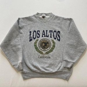 Vintage Los Altos Sweatshirt Mens Large Gray California Pullover Made USA 90s - Picture 1 of 9