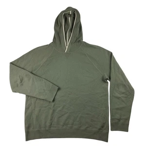 VINCE Wool Cashmere Mens XL Green Knit Pullover Hooded Sweatshirt Hoodie - Picture 1 of 5