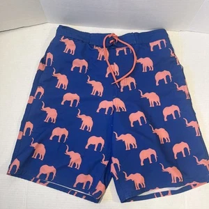 Airwalk Swim Board Trunks Men's Blue Pink Elephant Print Size Small 32 W X 20 L - Picture 1 of 14