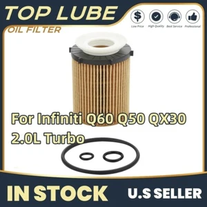 New For Infiniti Q60 Q50 QX30 2.0L Turbo Oil Filter w/ Gaskets 2017 2018 - Picture 1 of 9