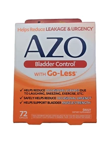 AZO Bladder Control With Go-less Daily Supplement - 72 Capsules Fresh Stock - Picture 1 of 3
