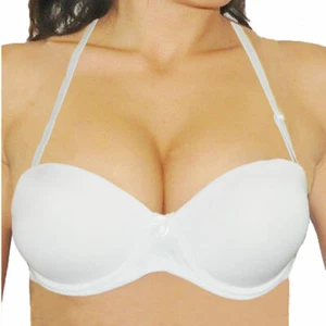 Strapless Multiway Clear Back Straps Bra Push up Underwear brasier mujer cotton - Picture 1 of 36