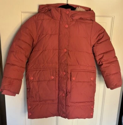 Abrigo acolchado Crewcuts niñas extra pequeño 4-5 rosa XS Foto 1 de 4