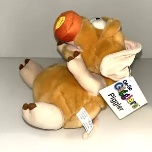 Vtg 8" Go-Go Gigglers Piggler Plush Pig Battery Operated Laughing Shaking Nw/T - Picture 1 of 6