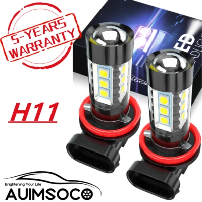 Kit de faros LED H11 bombilla de haz de lámpara antiniebla súper brillante 8000K blanco 1000000LM Foto 1 de 4