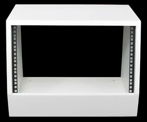 Unidad/estuche/gabinete de madera blanco 6u en ángulo 19" pulgadas para estudio/DJ/grabación - Imagen 1 de 10