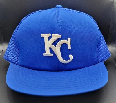 RARE Vintage Authentic MLB Kansas City Royals Hat Cap Snapback Trucker Mesh NOS Foto 1 de 4