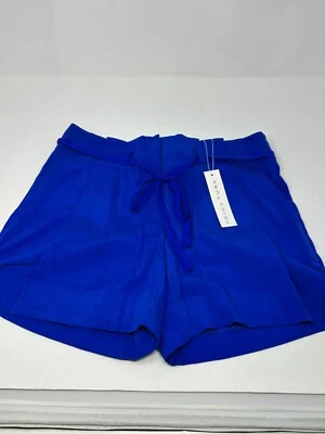 NOVO!! Shorts feminino Trina Turk azul seda Reagan tamanho 2 $159 W3 - Imagem 1 de 4