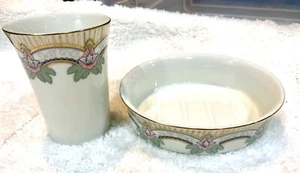 Goldrand Krone Handwerk Samstag Ritter Japan Seifenschale Becher Porzellan - Bild 1 von 9