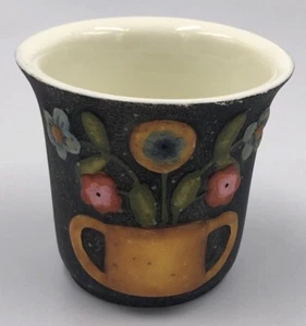 Lang Primitives Porcelain Votive Holder #85190101 3D Floral 2.5" Tall - Picture 1 of 6
