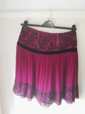 Anthropologie Plenty by Tracy Reese 100% Silk Skirt Size 6 pink floral design