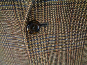 Tom James Houndstooth Glen Plaid Sport Coat Mens US 40 R Thick Yarn Tweed Jacket - Picture 1 of 17