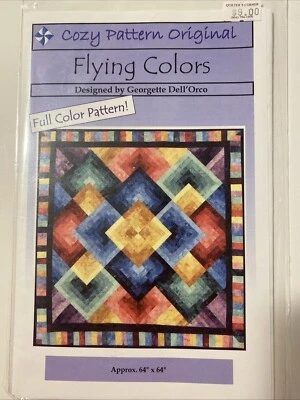 “Flying Colors” Quilt Pattern Sew Craft Cozy Quilt Designs 64” x 64” - Image 1 of 2