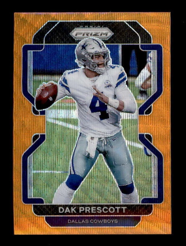 DAK PRESCOTT 2021 PANINI PRIZM #242 ORANGE WAVE PRIZMS PARALLEL #03/60 BF5850 - Image 1 of 1