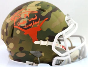 Ricky Williams Signed Longhorns Camo Mini Helmet w/SWED - Beckett W Auth *Orange - Picture 1 of 7