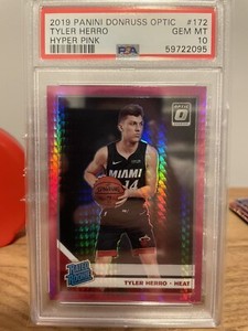 2019 Donruss Optic Tyler Herro Hyper Pink PSA 10 - Miami Heat RC 172 - Rookie