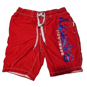 Superdry Badeshorts Herren ROT XL Boardshorts Taschen Surf Sport - Bild 1 von 3