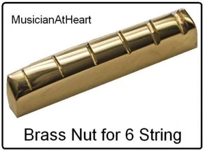 MusicianAtHeart STANDARD SIZE Brass Nut for GIBSON Guitar - Picture 1 of 3