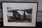 Picture Framed Photo Of Confederate Camp Tent Civil War By Maury Kalnitz