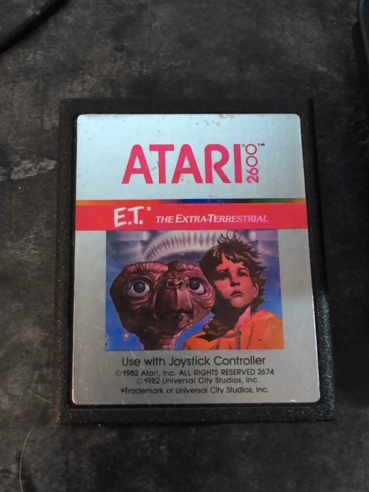 E.T. The Extra-Terrestrial (Atari 2600, 1982) Cart Only - Image 1 of 1