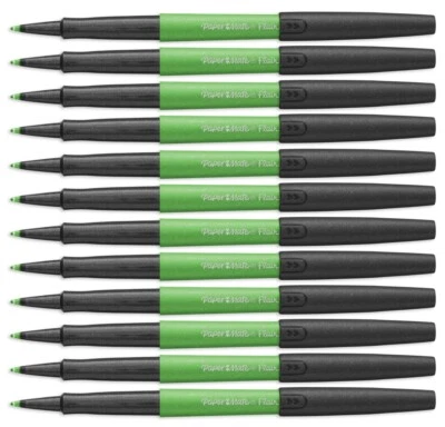 Paper Mate Flair фломастер ручки средний наконечник 0,7 мм металлический киви 12 ручки новый - Изображение 1 из 2