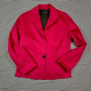 Lafayette 148 Jacket Womens Size 12 Pink Wool Angora Berry Bright Blazer Office - Picture 1 of 6