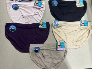 Bikini elástico sedoso Vanity Fair Beyond Comfort 5 Prs 18291 5-6-7-8 $5 dólares Ea - Imagen 1 de 12